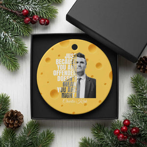 Charlie Kirk Ceramic Ornament Free Speech Memorial Tribute TS10 1pc Yellow Cheese Print Your Wear