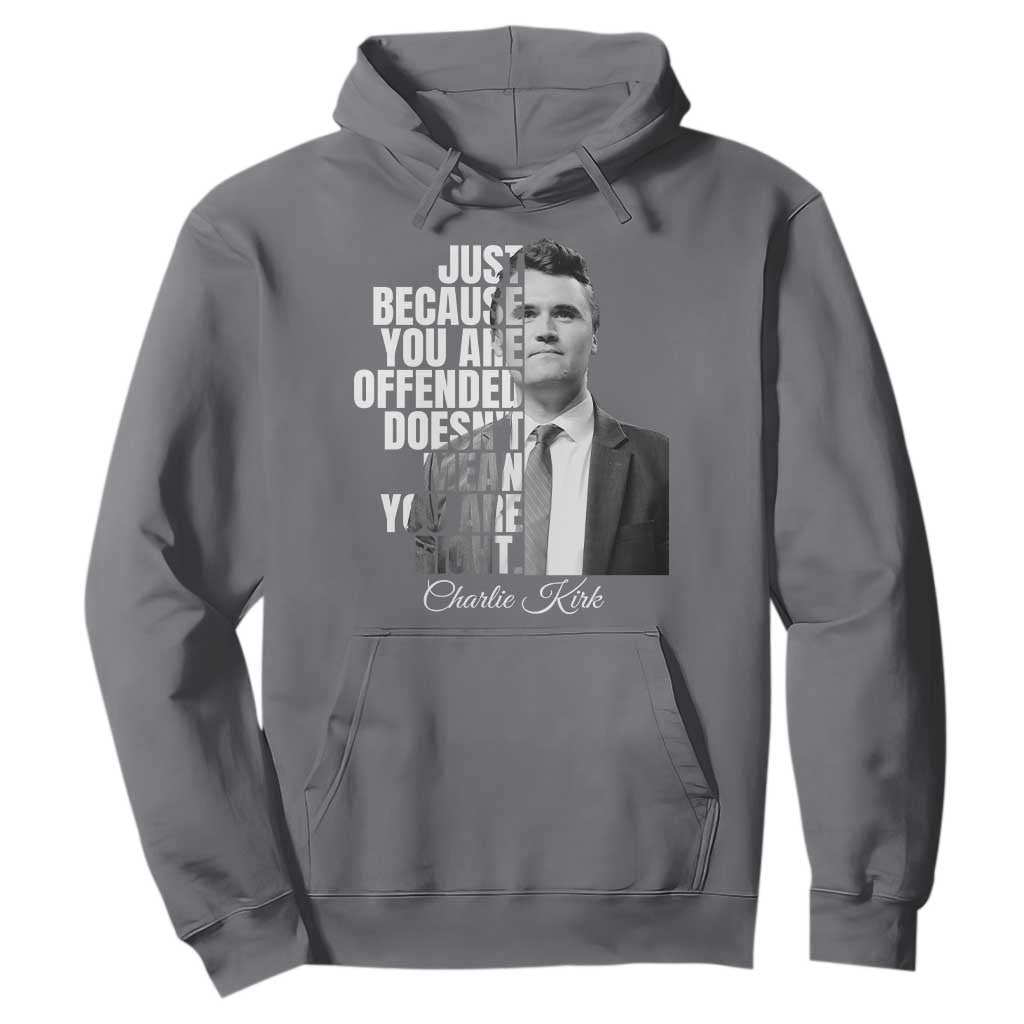 Charlie Kirk Hoodie Free Speech Memorial Tribute TS10 Charcoal Print Your Wear