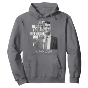 Charlie Kirk Hoodie Free Speech Memorial Tribute TS10 Charcoal Print Your Wear