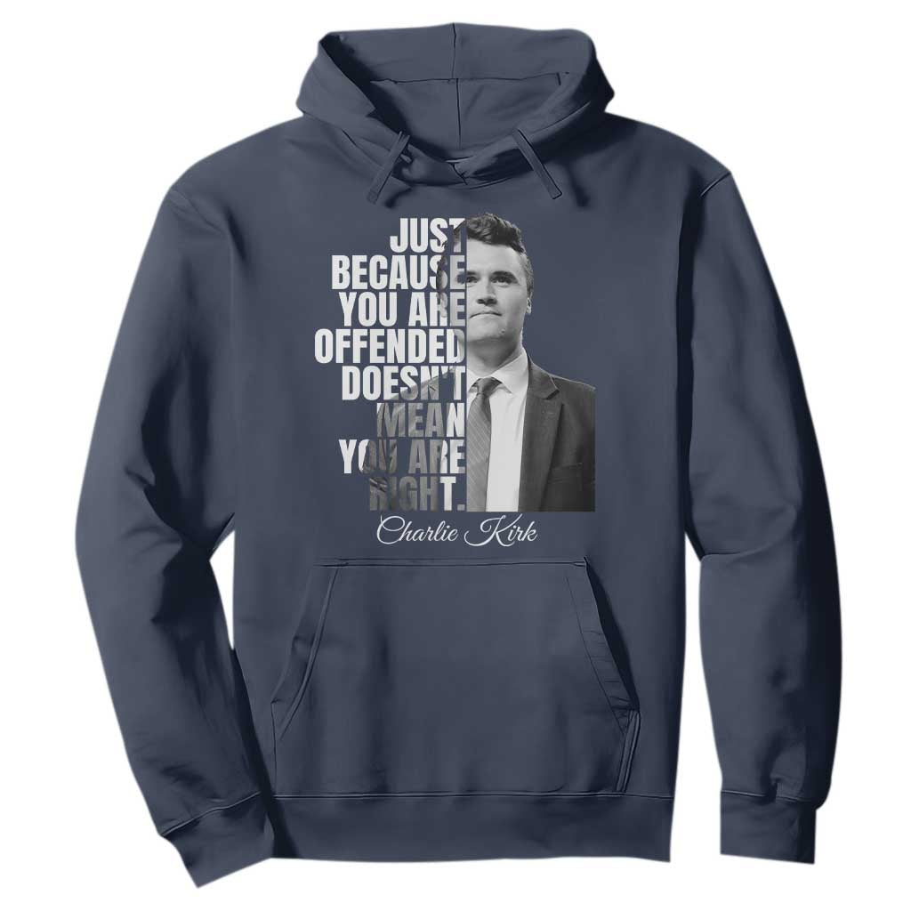 Charlie Kirk Hoodie Free Speech Memorial Tribute TS10 Navy Print Your Wear