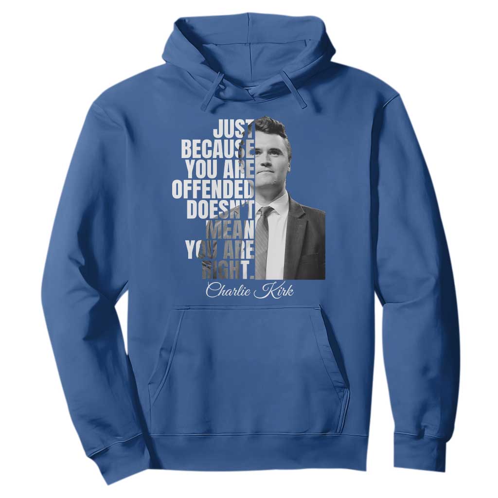 Charlie Kirk Hoodie Free Speech Memorial Tribute TS10 Royal Blue Print Your Wear