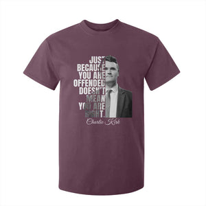Charlie Kirk T Shirt For Kid Free Speech Memorial Tribute TS10 Maroon Print Your Wear