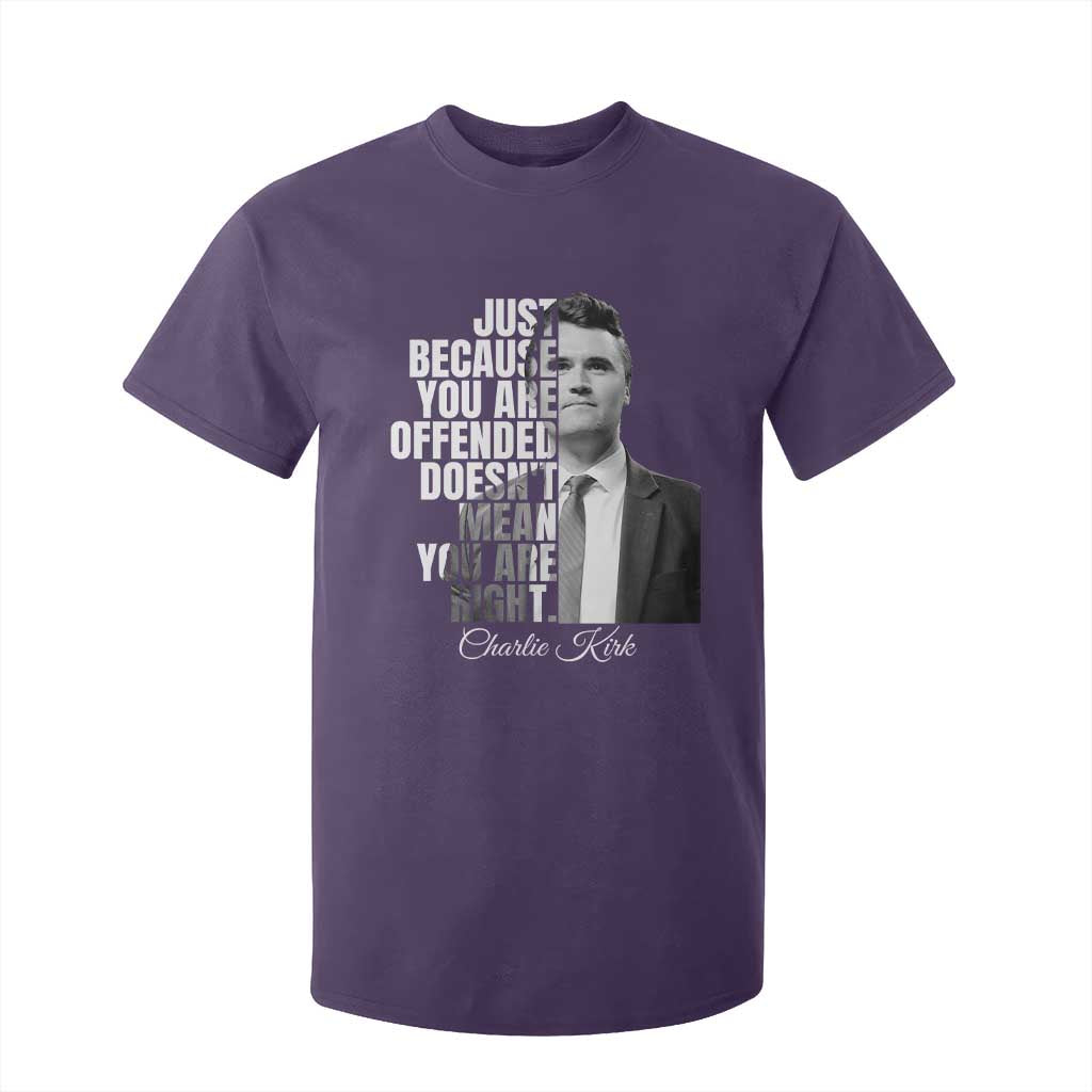 Charlie Kirk T Shirt For Kid Free Speech Memorial Tribute TS10 Purple Print Your Wear