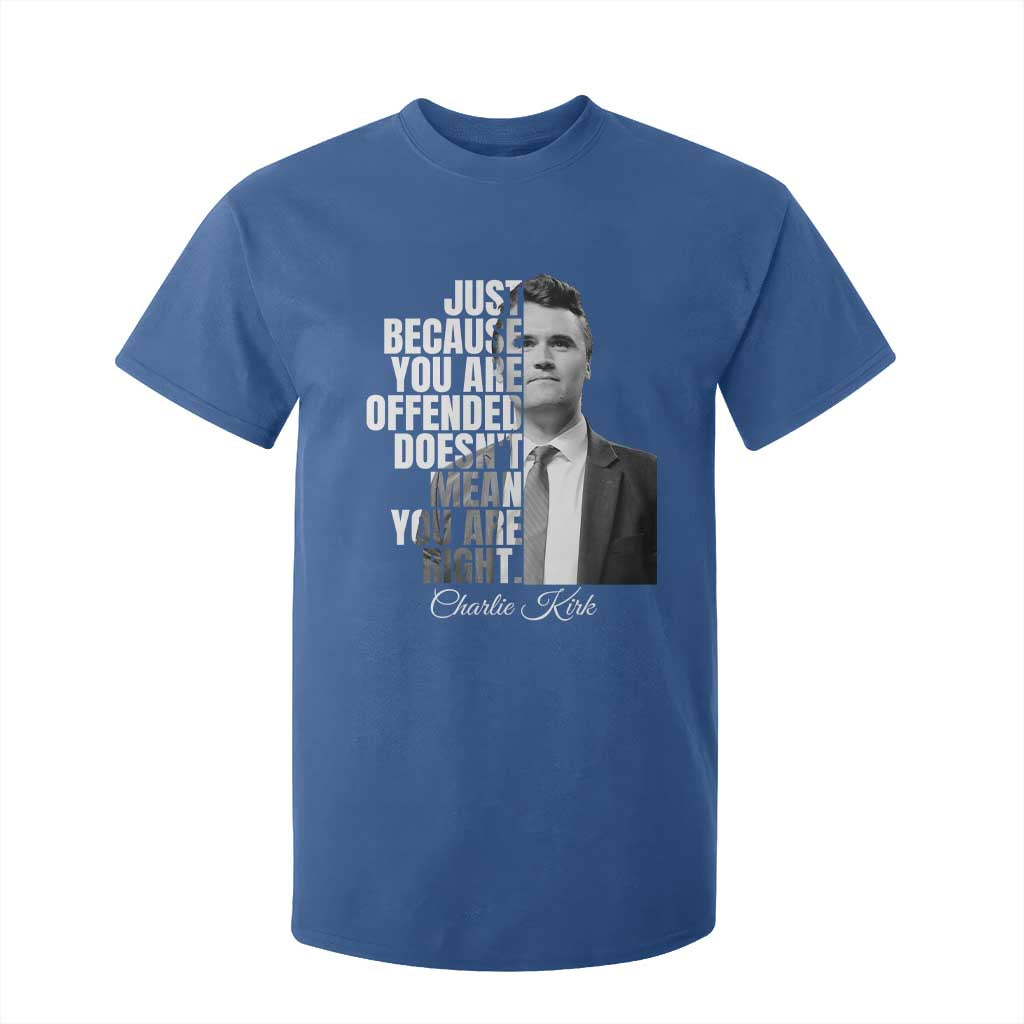 Charlie Kirk T Shirt For Kid Free Speech Memorial Tribute TS10 Royal Blue Print Your Wear