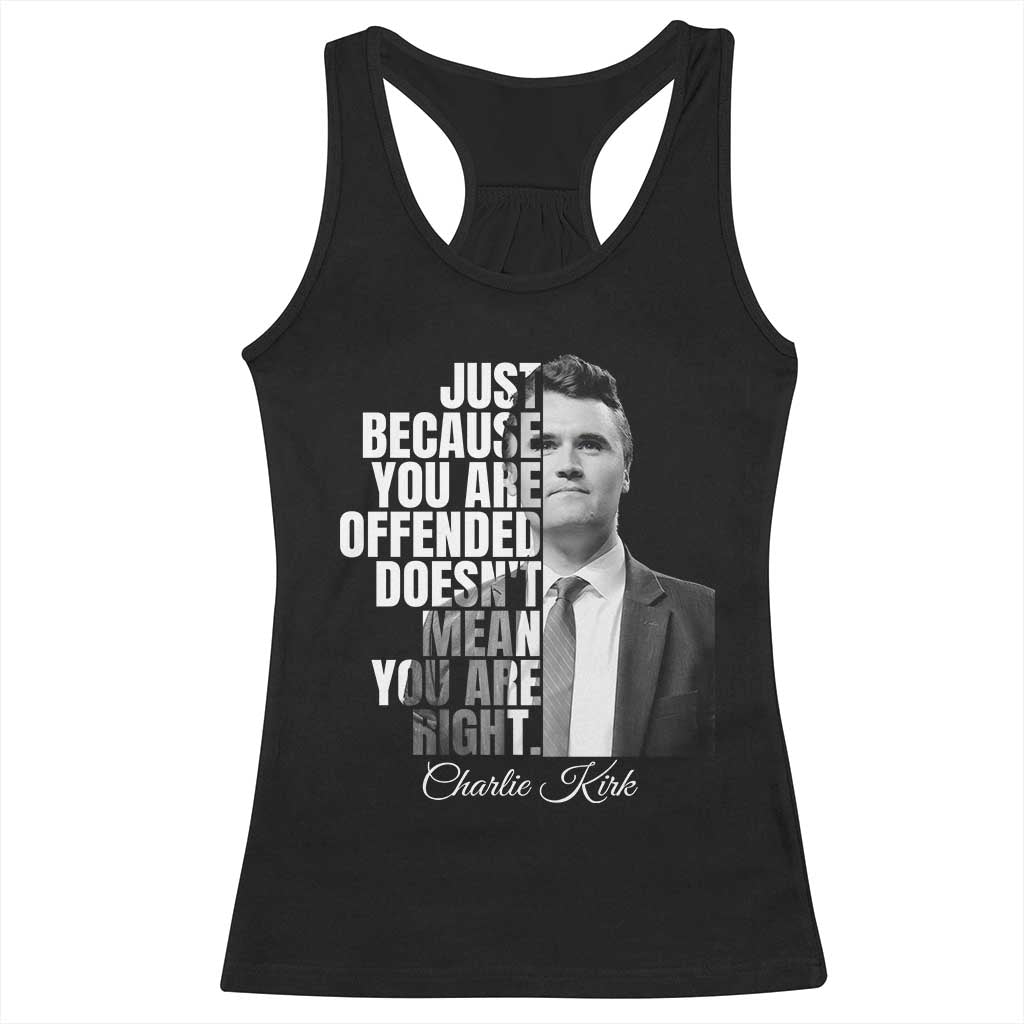 Charlie Kirk Racerback Tank Top Free Speech Memorial Tribute TS10 Black Print Your Wear