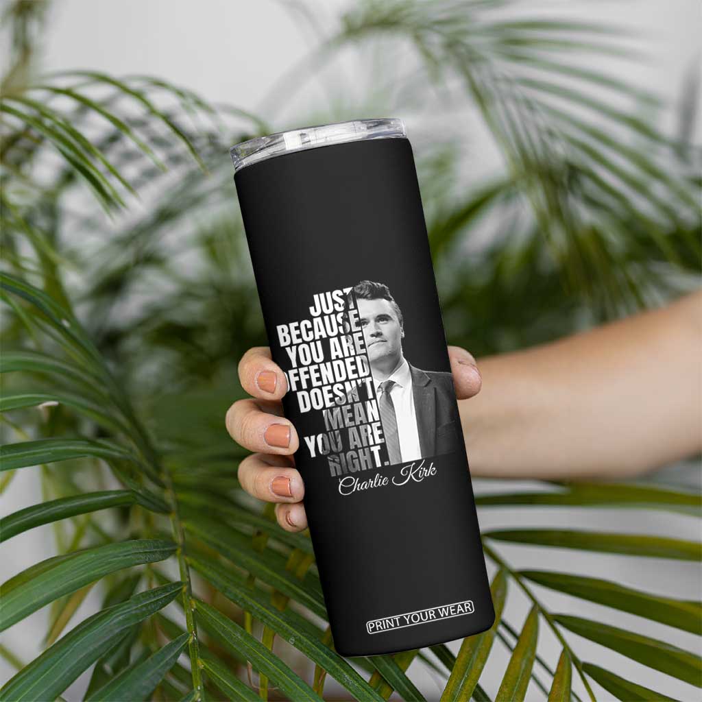 Charlie Kirk Skinny Tumbler Free Speech Memorial Tribute TS10 Print Your Wear