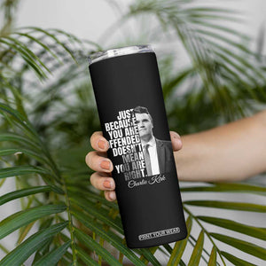 Charlie Kirk Skinny Tumbler Free Speech Memorial Tribute TS10 Print Your Wear