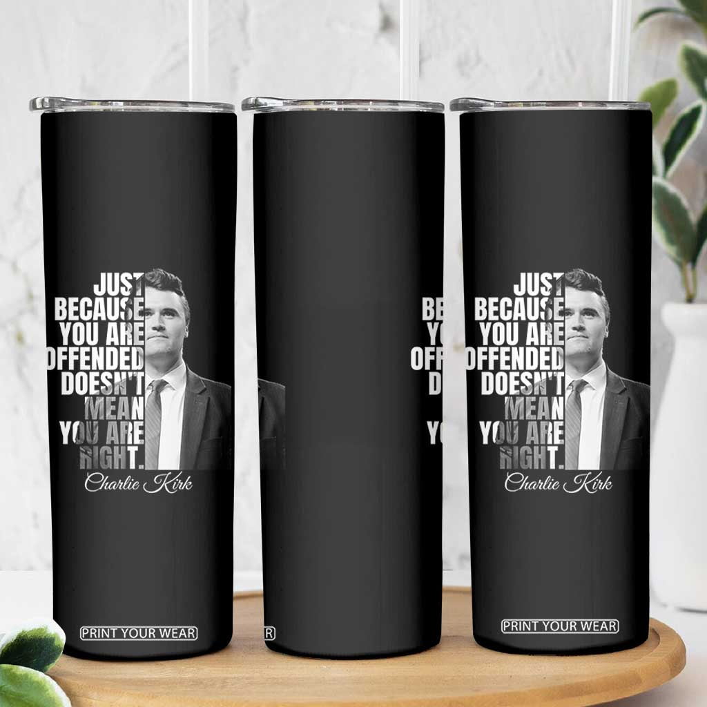Charlie Kirk Skinny Tumbler Free Speech Memorial Tribute TS10 Print Your Wear