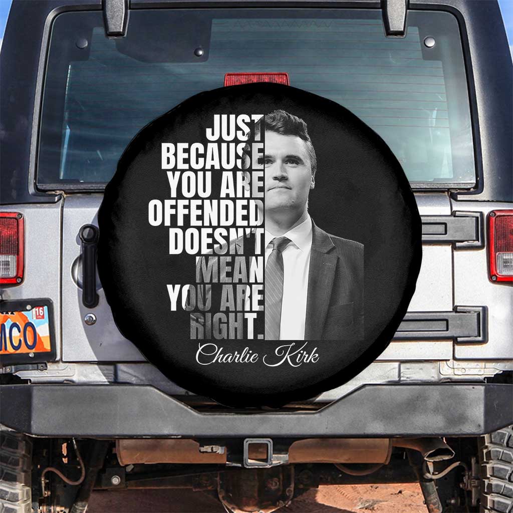 Charlie Kirk Spare Tire Cover Free Speech Memorial Tribute TS10 No hole Black Print Your Wear