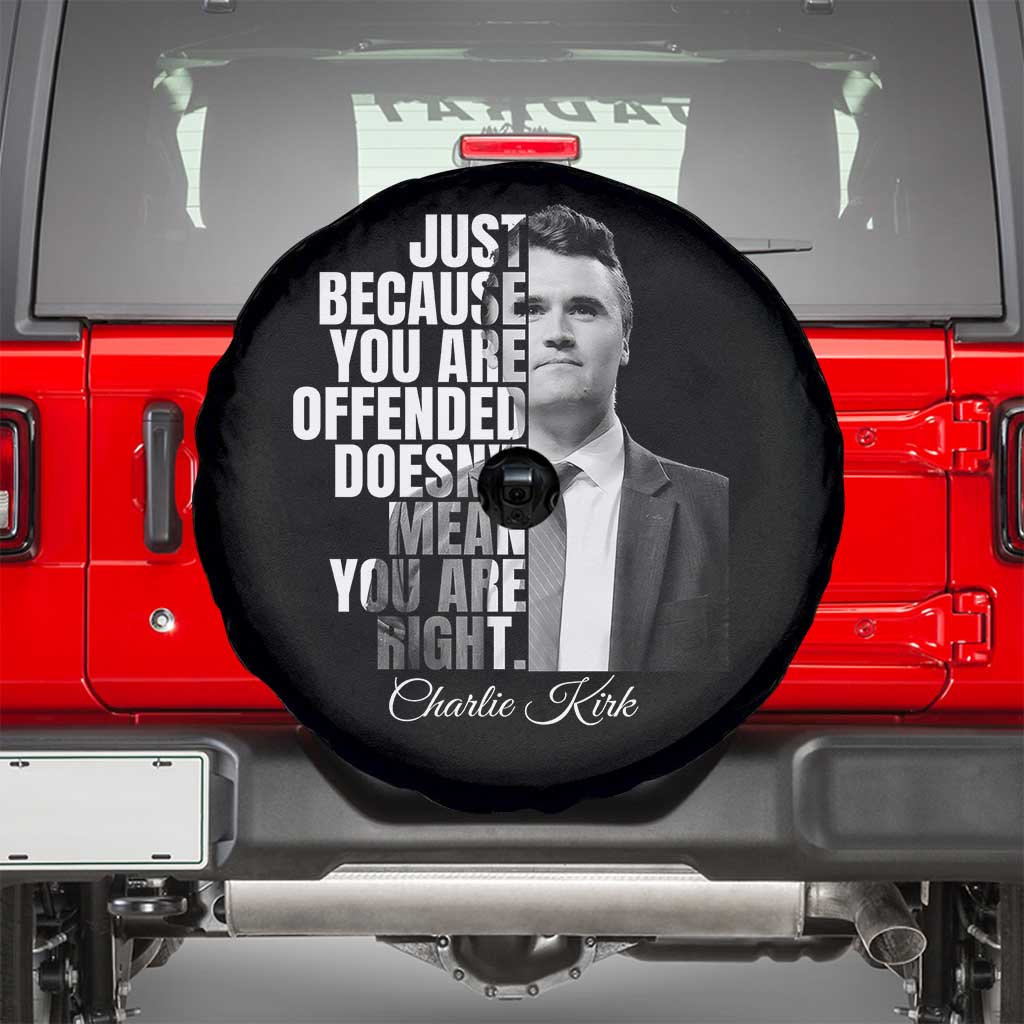 Charlie Kirk Spare Tire Cover Free Speech Memorial Tribute TS10 Black Print Your Wear