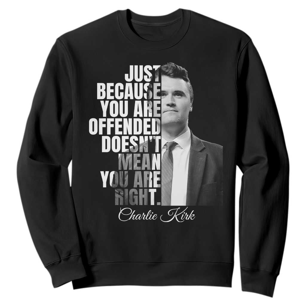 Charlie Kirk Sweatshirt Free Speech Memorial Tribute TS10 Black Print Your Wear