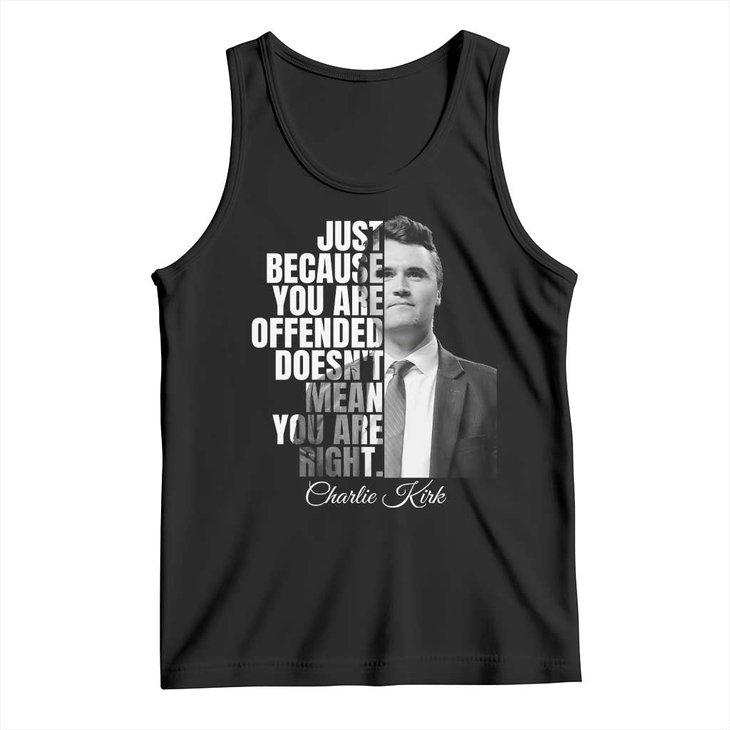Charlie Kirk Tank Top Free Speech Memorial Tribute TS10 Black Print Your Wear