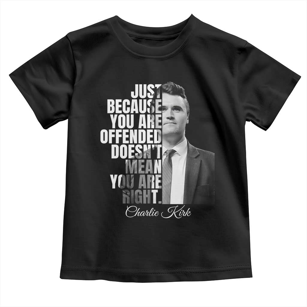 Charlie Kirk Toddler T Shirt Free Speech Memorial Tribute TS10 Black Print Your Wear
