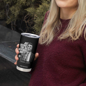 Charlie Kirk Tumbler Cup Free Speech Memorial Tribute TS10 Print Your Wear