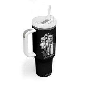 Charlie Kirk Tumbler With Handle Free Speech Memorial Tribute TS10 Print Your Wear