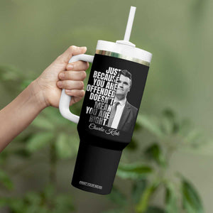 Charlie Kirk Tumbler With Handle Free Speech Memorial Tribute TS10 Print Your Wear