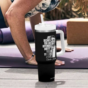 Charlie Kirk Tumbler With Handle Free Speech Memorial Tribute TS10 Print Your Wear
