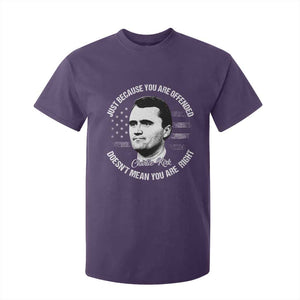 Charlie Kirk T Shirt For Kid Free Speech Retro USA Flag TS10 Purple Print Your Wear