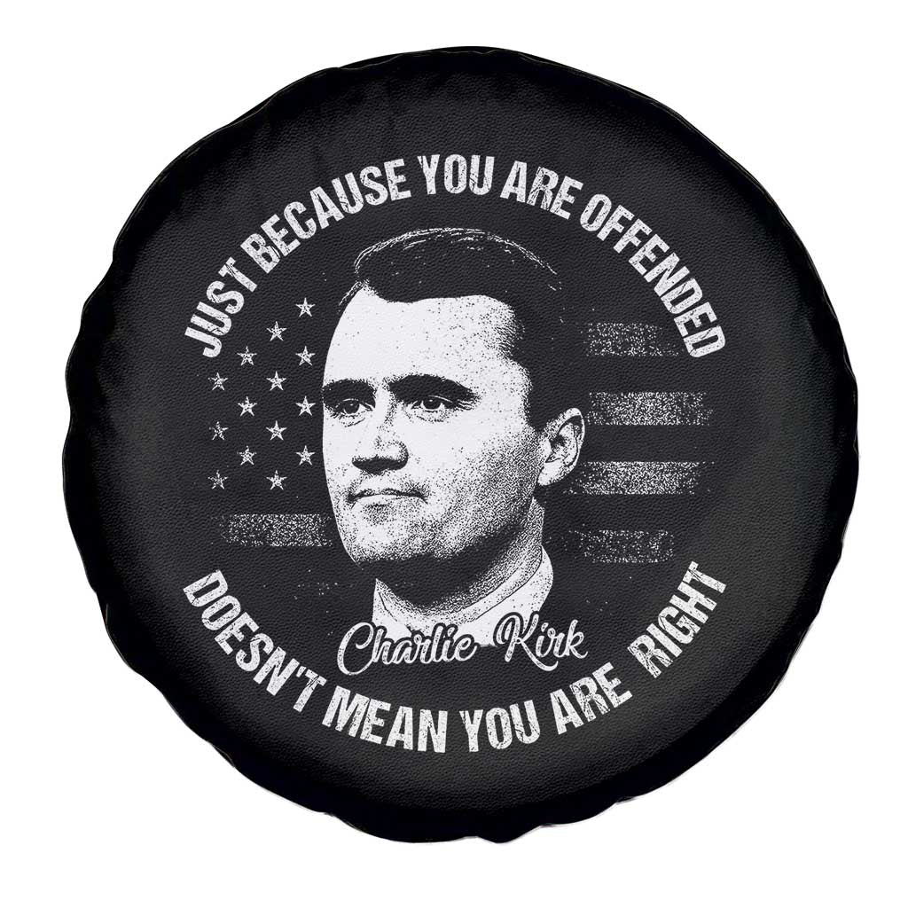 Charlie Kirk Spare Tire Cover Free Speech Retro USA Flag TS10 Print Your Wear