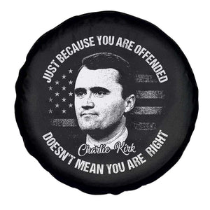 Charlie Kirk Spare Tire Cover Free Speech Retro USA Flag TS10 Print Your Wear