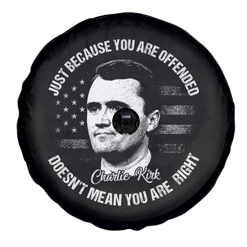 Charlie Kirk Spare Tire Cover Free Speech Retro USA Flag TS10 Print Your Wear