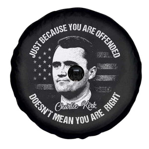 Charlie Kirk Spare Tire Cover Free Speech Retro USA Flag TS10 Print Your Wear