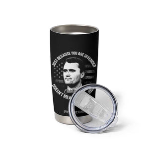 Charlie Kirk Tumbler Cup Free Speech Retro USA Flag TS10 Print Your Wear