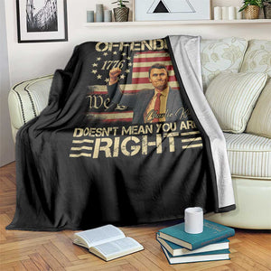 Charlie Kirk Memorial Throw Blanket Freedom Commemorative USA Flag Tribute TS10 Print Your Wear
