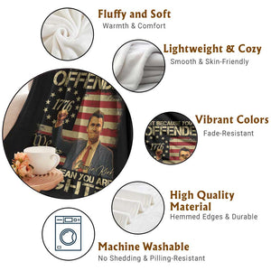 Charlie Kirk Memorial Throw Blanket Freedom Commemorative USA Flag Tribute TS10 Print Your Wear