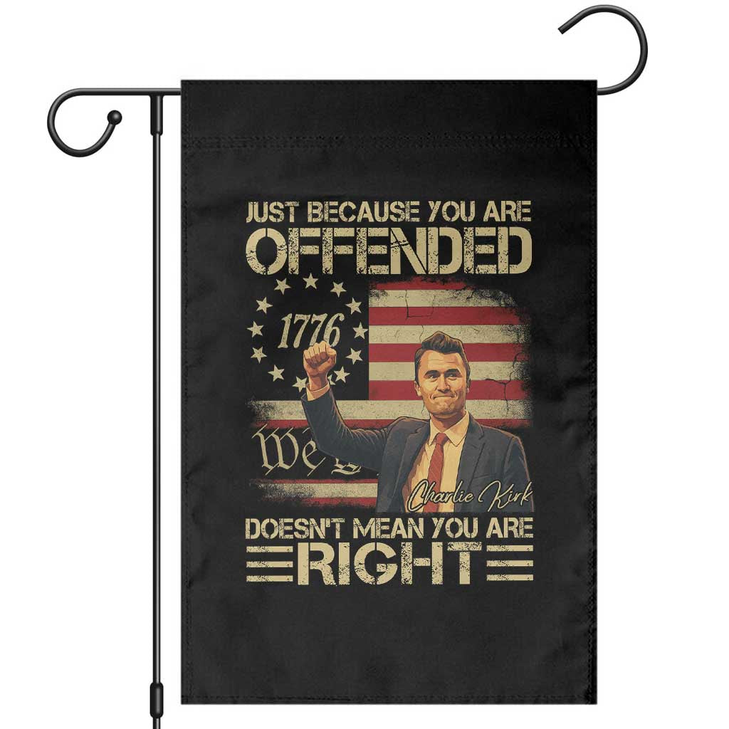Charlie Kirk Memorial Garden Flag Freedom Commemorative USA Flag Tribute TS10 Black Print Your Wear