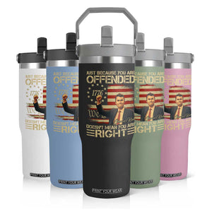 Charlie Kirk Memorial Flip Straw Tumbler Freedom Commemorative USA Flag Tribute TS10 Print Your Wear