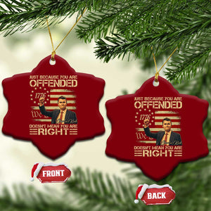 Charlie Kirk Memorial Ceramic Ornament Freedom Commemorative USA Flag Tribute TS10 Print Your Wear