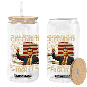 Charlie Kirk Memorial Glass Can Freedom Commemorative USA Flag Tribute TS10 Print Your Wear