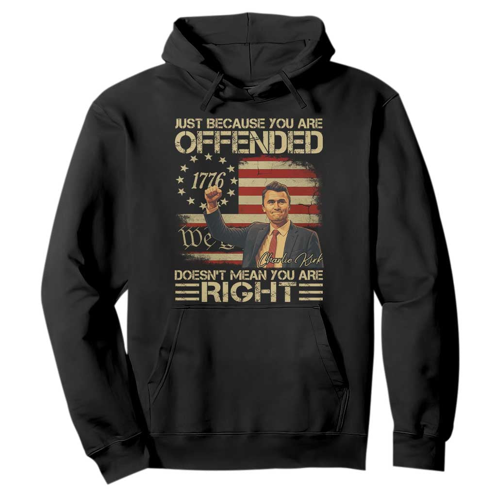 Charlie Kirk Memorial Hoodie Freedom Commemorative USA Flag Tribute TS10 Black Print Your Wear