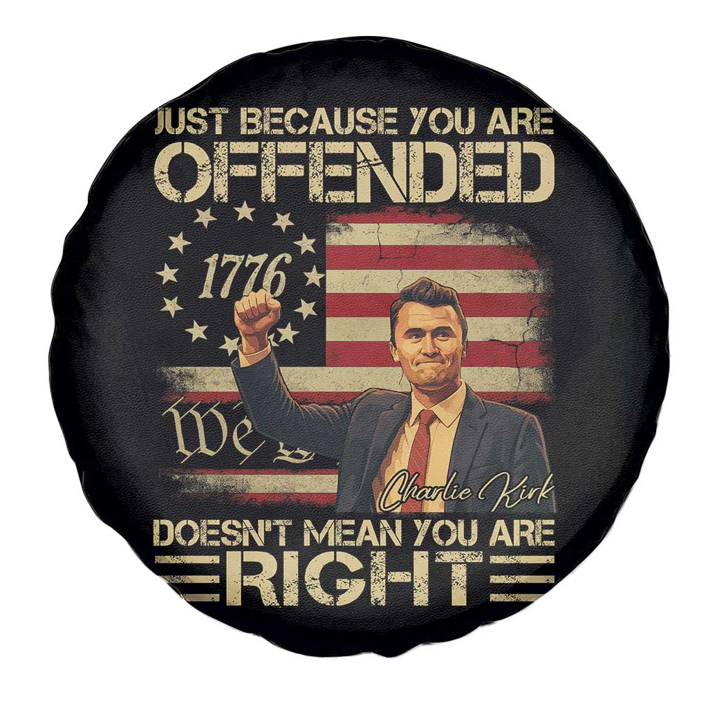 Charlie Kirk Memorial Spare Tire Cover Freedom Commemorative USA Flag Tribute TS10 Print Your Wear
