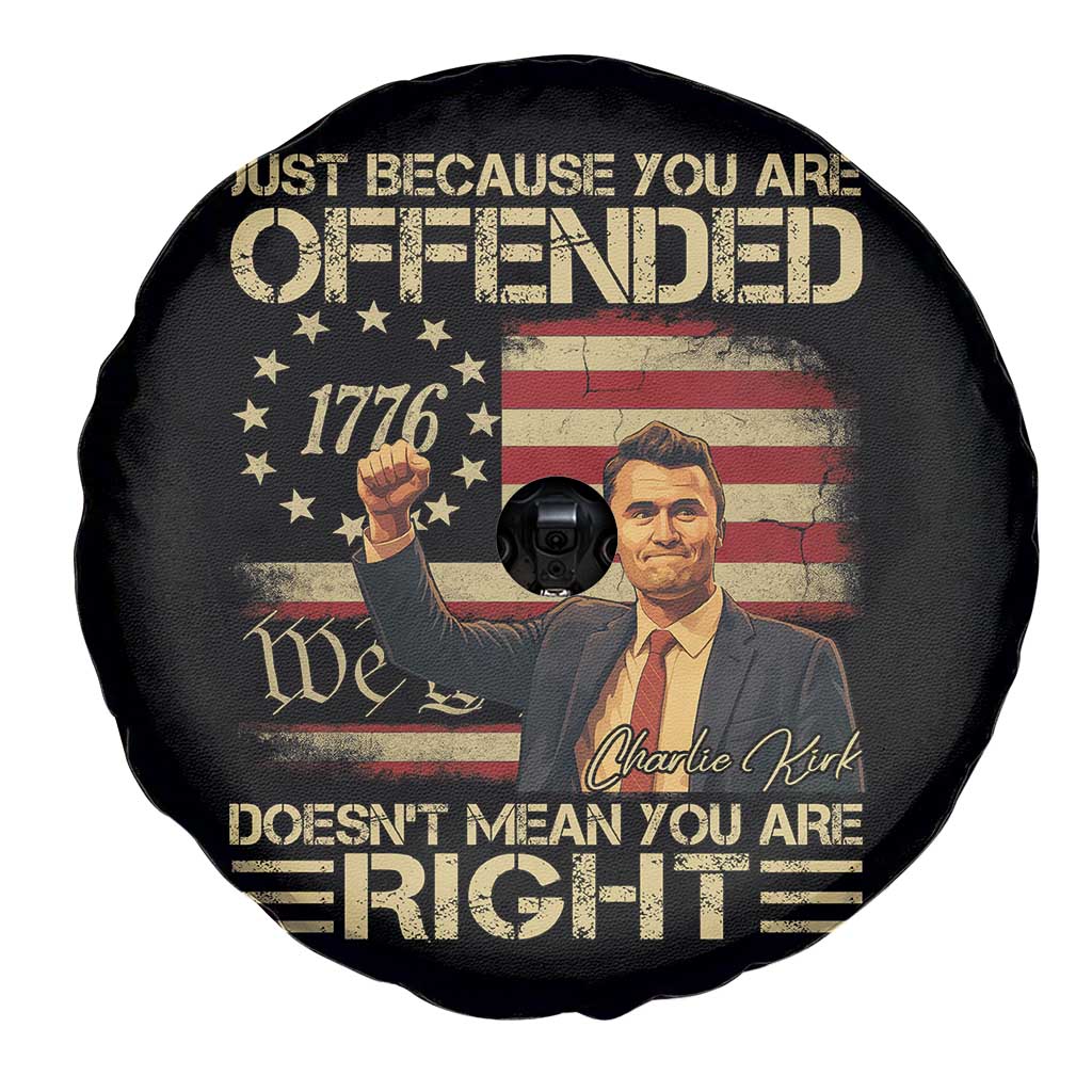 Charlie Kirk Memorial Spare Tire Cover Freedom Commemorative USA Flag Tribute TS10 Print Your Wear