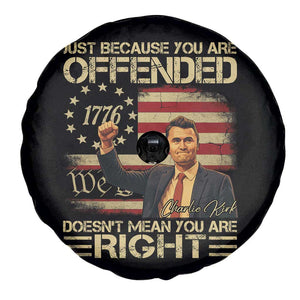 Charlie Kirk Memorial Spare Tire Cover Freedom Commemorative USA Flag Tribute TS10 Print Your Wear
