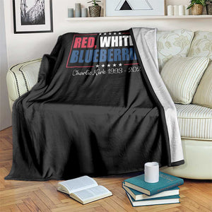 Red White Blueberries Throw Blanket Charlie Kirk Inspired Patriotic Memorial Freedom TS10 Print Your Wear