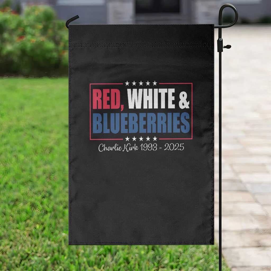 Red White Blueberries Garden Flag Charlie Kirk Inspired Patriotic Memorial Freedom TS10 Print Your Wear
