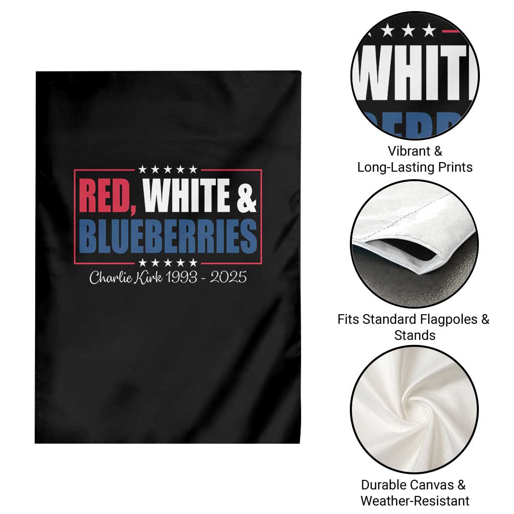 Red White Blueberries Garden Flag Charlie Kirk Inspired Patriotic Memorial Freedom TS10 Print Your Wear