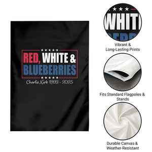Red White Blueberries Garden Flag Charlie Kirk Inspired Patriotic Memorial Freedom TS10 Print Your Wear
