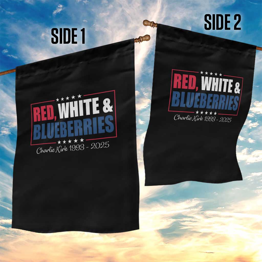 Red White Blueberries Garden Flag Charlie Kirk Inspired Patriotic Memorial Freedom TS10 Print Your Wear