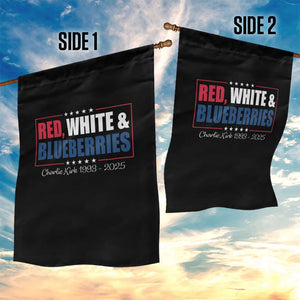 Red White Blueberries Garden Flag Charlie Kirk Inspired Patriotic Memorial Freedom TS10 Print Your Wear