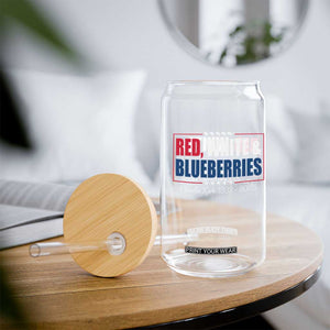 Red White Blueberries Glass Can Charlie Kirk Inspired Patriotic Memorial Freedom TS10 Print Your Wear