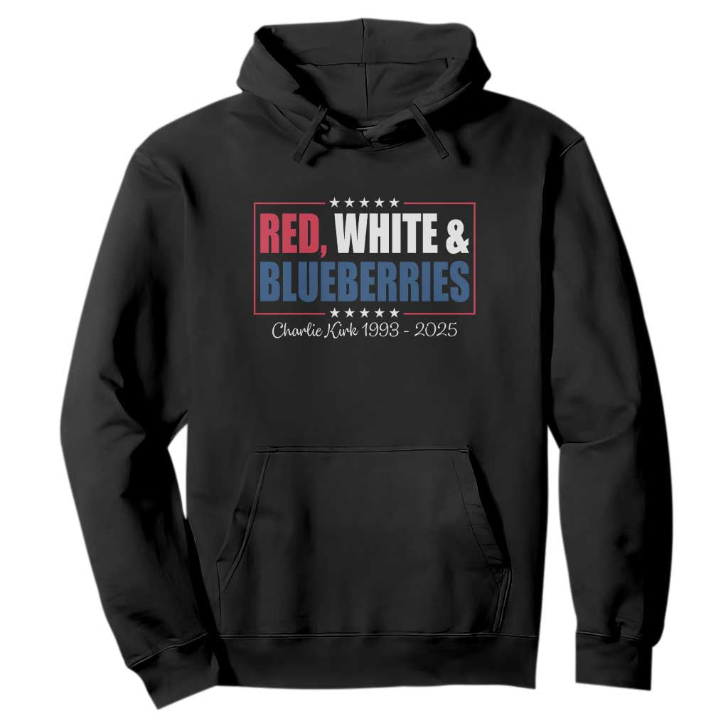 Red White Blueberries Hoodie Charlie Kirk Inspired Patriotic Memorial Freedom TS10 Black Print Your Wear