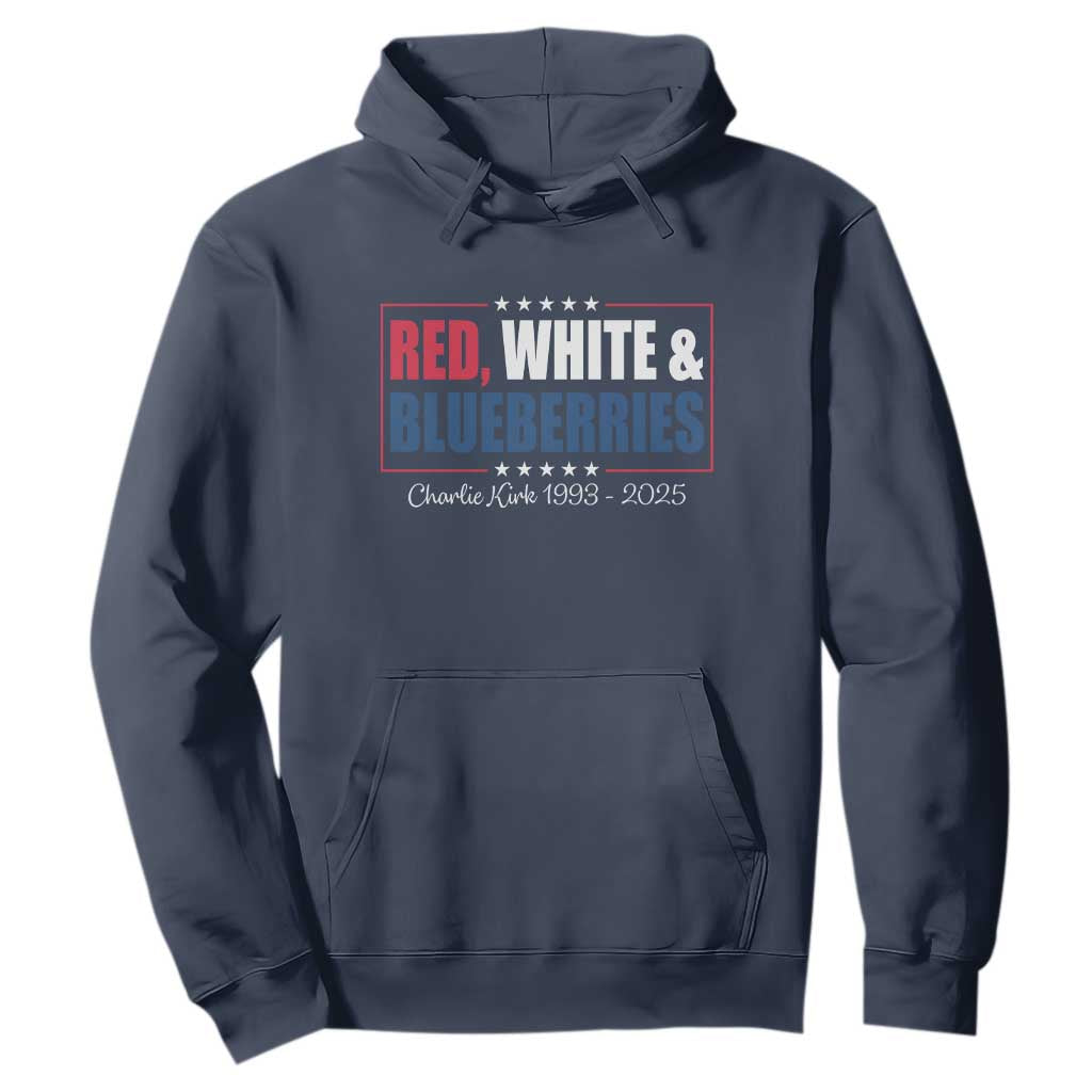 Red White Blueberries Hoodie Charlie Kirk Inspired Patriotic Memorial Freedom TS10 Navy Print Your Wear