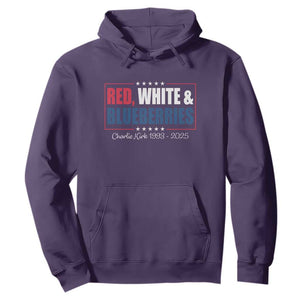 Red White Blueberries Hoodie Charlie Kirk Inspired Patriotic Memorial Freedom TS10 Purple Print Your Wear