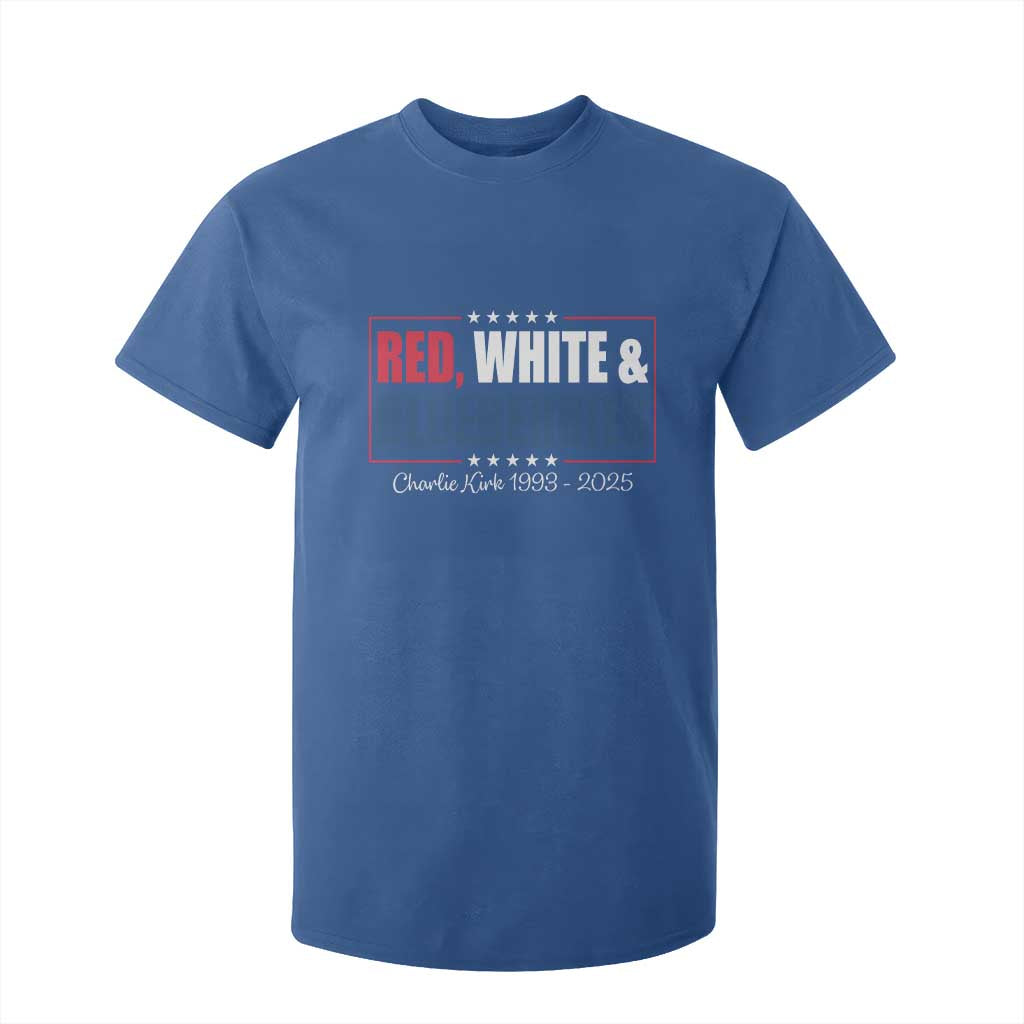 Red White Blueberries T Shirt For Kid Charlie Kirk Inspired Patriotic Memorial Freedom TS10 Royal Blue Print Your Wear