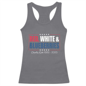 Red White Blueberries Racerback Tank Top Charlie Kirk Inspired Patriotic Memorial Freedom TS10 Charcoal Print Your Wear