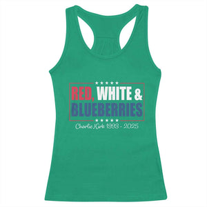 Red White Blueberries Racerback Tank Top Charlie Kirk Inspired Patriotic Memorial Freedom TS10 Irish Green Print Your Wear